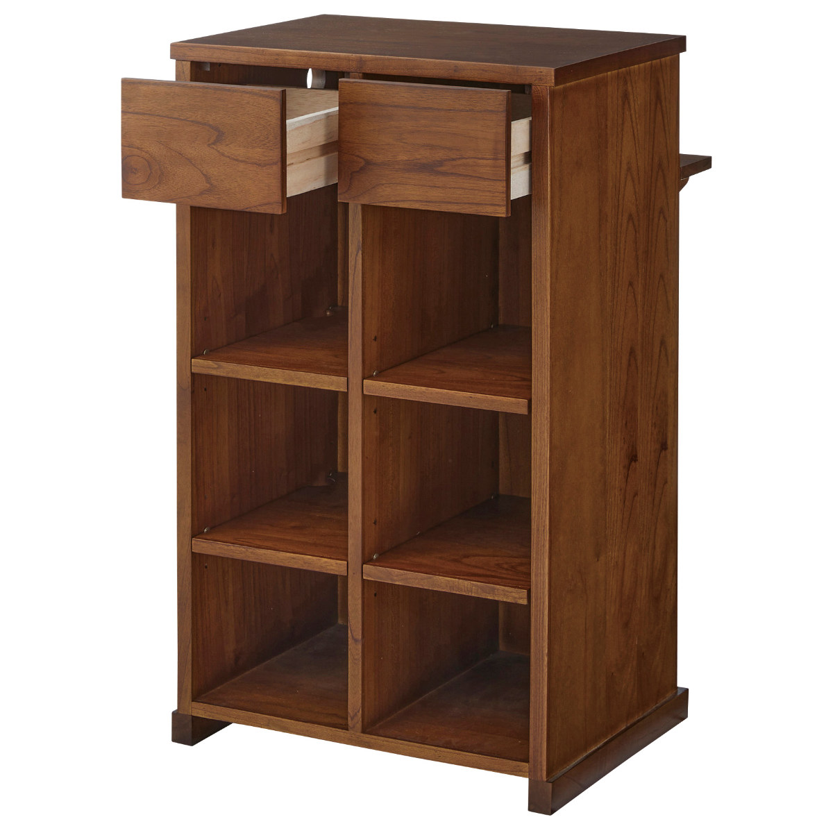 楽天市場】カウンター 天然木 背面収納 引出し付 幅60cm （ 間仕切り