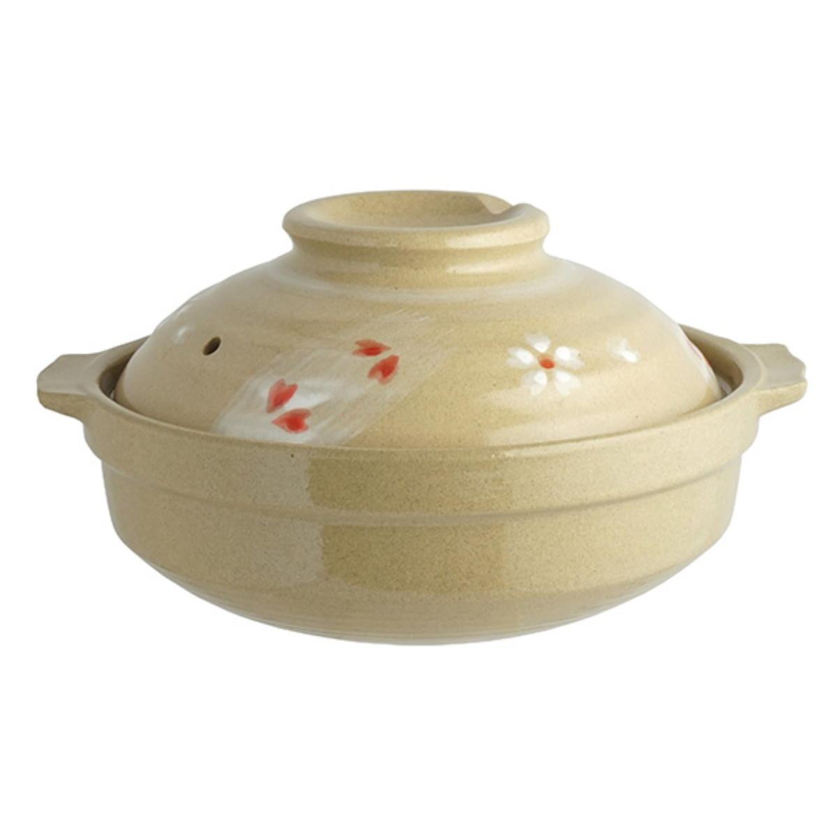 楽天市場】土鍋 19cm ガス火専用 浅型土鍋 （ ガス火対応 ガス 両手鍋