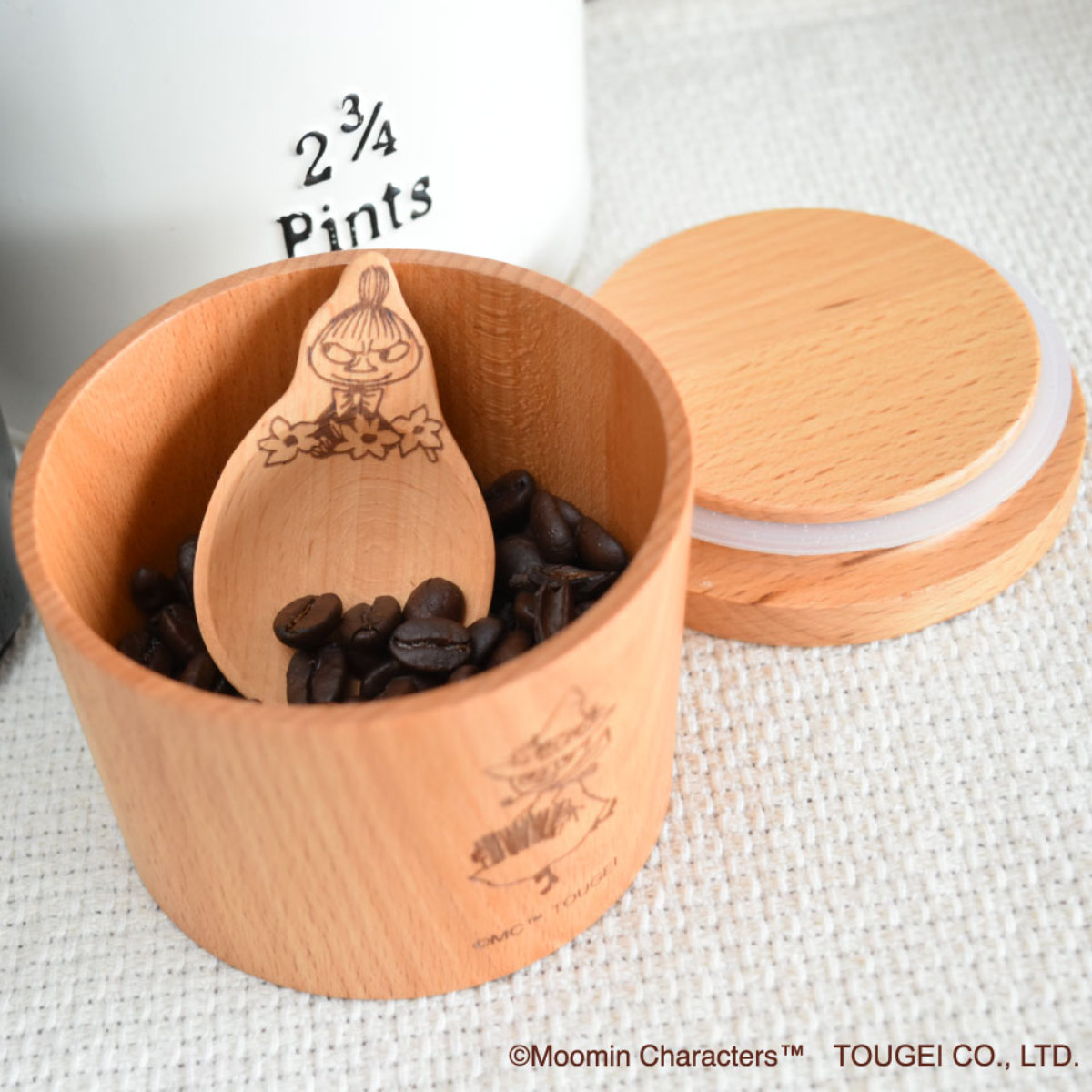 楽天市場】保存容器 150ml テーブルキャニスター ムーミン （ 天然木