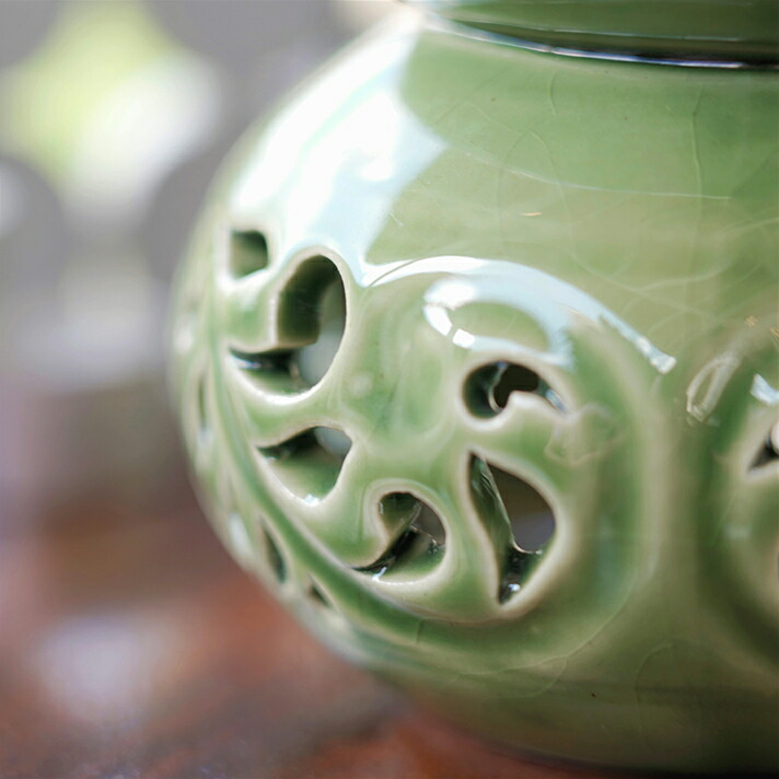 陶器のアロマポット [2タイプ展開]【53928ar】 /アジアン雑貨・バリ雑貨