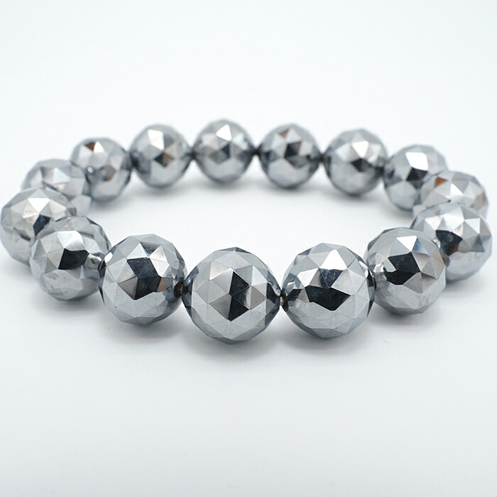 テラヘルツ鉱石ブレスレット◇ミラーボールカット 12mm玉◇