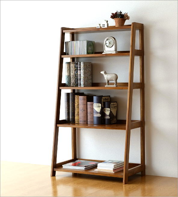 楽天市場】本棚 無垢材 天然木 飾り棚 木製 本収納 書棚 見せる収納