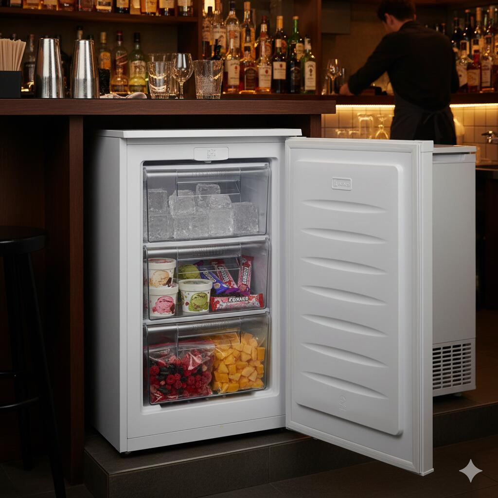 MB-92A 【三ツ星貿易】冷凍ストッカー 91L 単相100V 幅545×奥行591×高