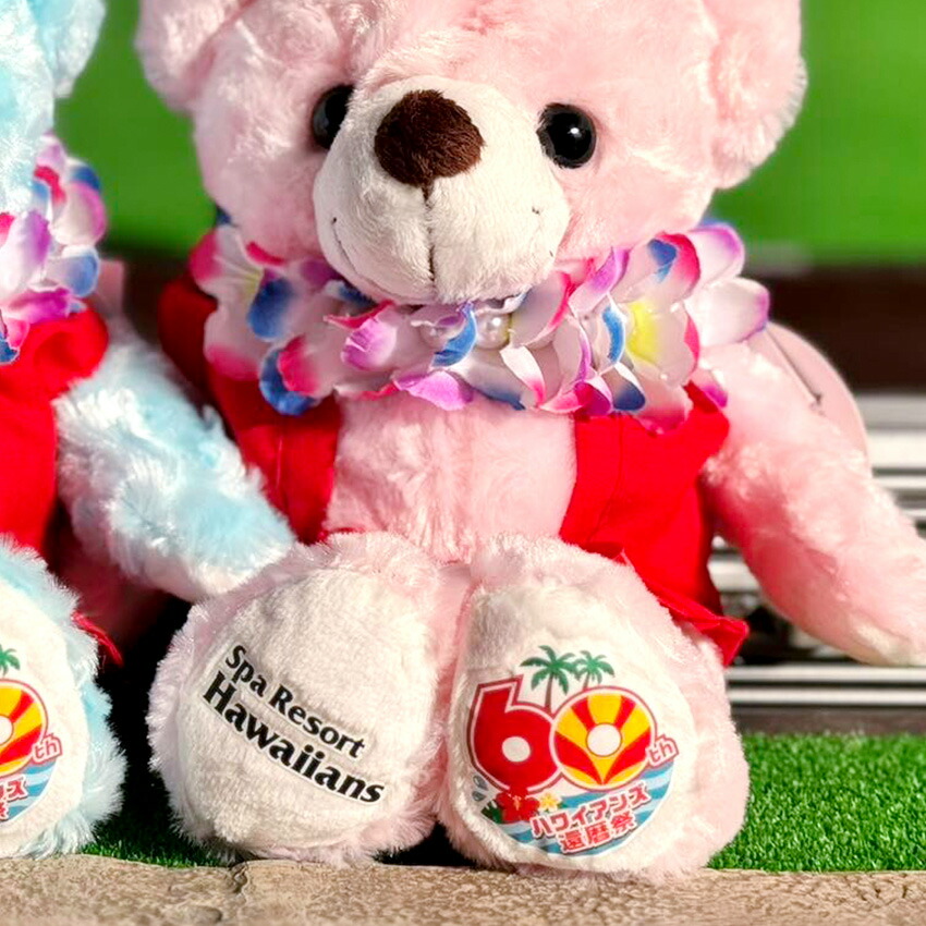 楽天市場】ご当地ベア ハワイアンズ 還暦ベア ぬいぐるみ （ピンク