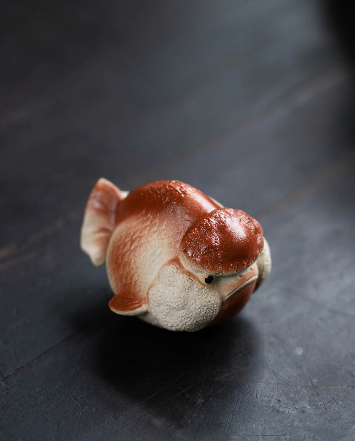 金魚莲蓬紫砂 茶道具 香道具 装飾品 工芸品 美術品 置物 金魚莲蓬紫砂