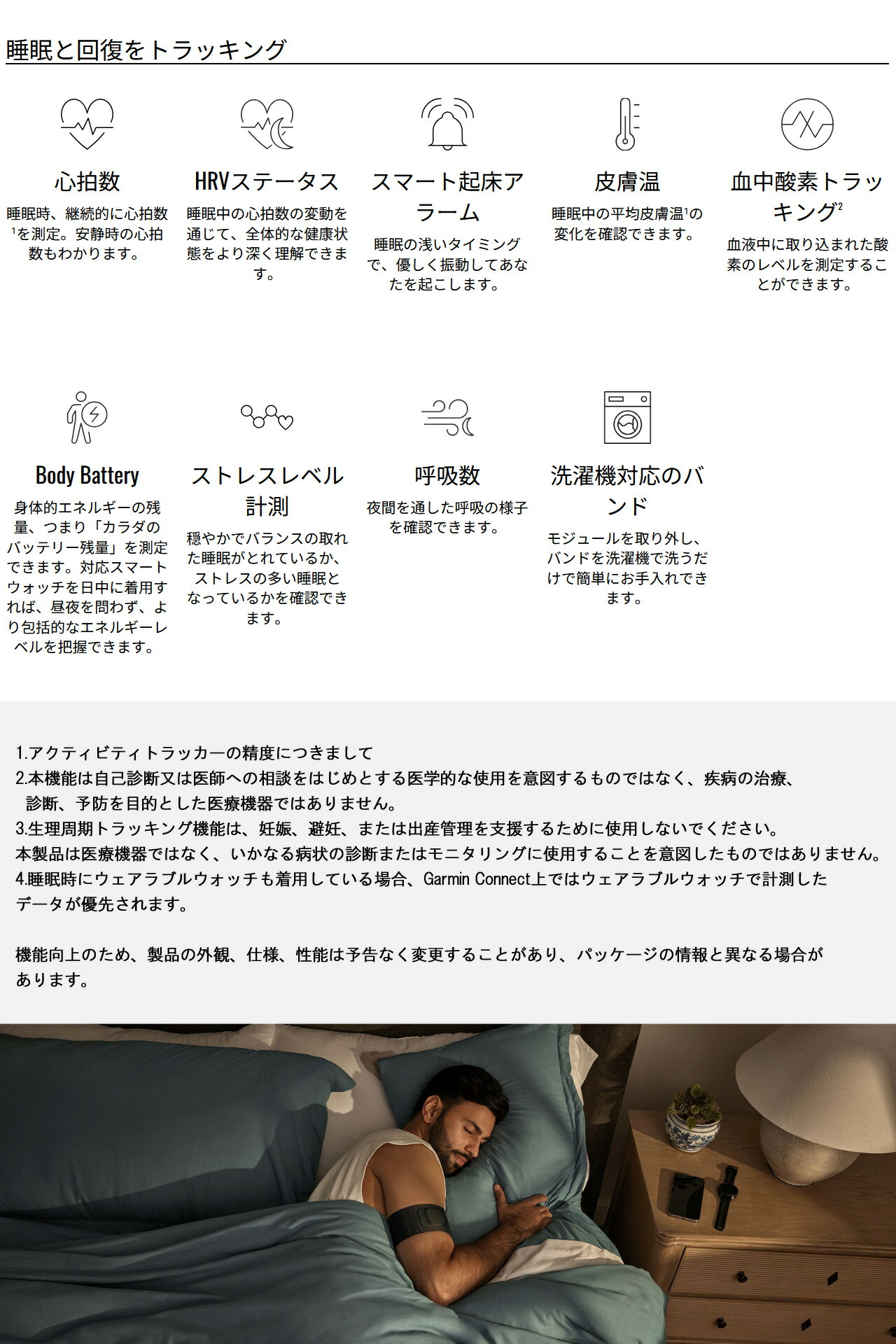 楽天市場】アームバンド型睡眠モニタリングデバイス ガーミン GARMIN