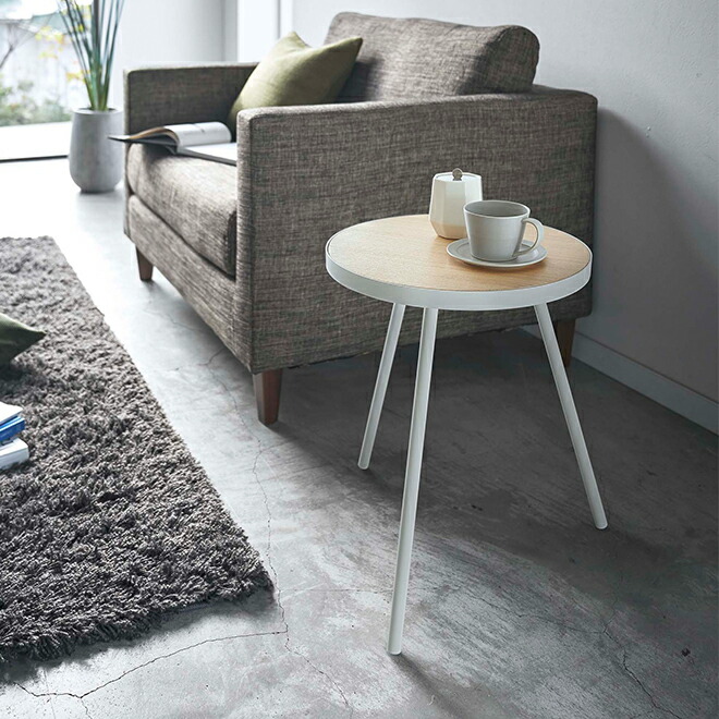 楽天市場】山崎実業 サイドテーブル 丸 コーヒーテーブル テーブル