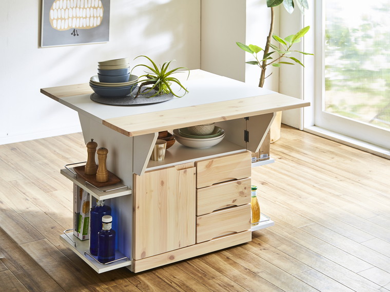 楽天市場】[送料無料] バタフライテーブル 幅90cm 両バタフライ