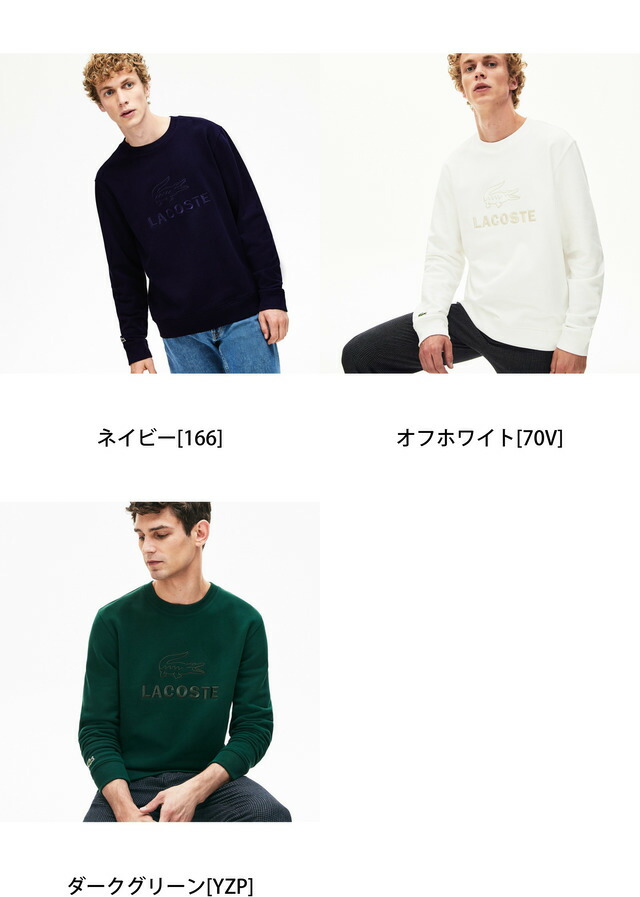 楽天市場】【SALE／50%OFF】LACOSTE ロゴ&ネーム刺しゅうクルーネック