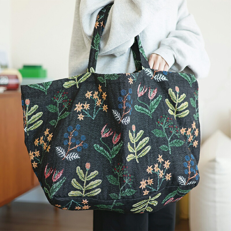 楽天市場】松尾ミユキ マーケットバッグ 花柄 エコバッグ トートバッグ