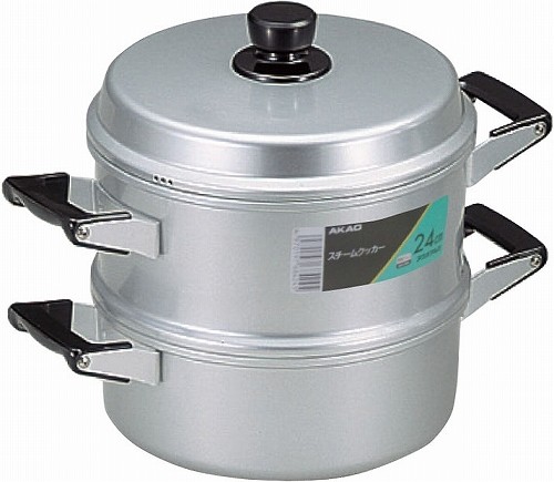 楽天市場】アカオ アルミ角蒸(大型) 33cm 一重【角型蒸し器 硬質アルミ