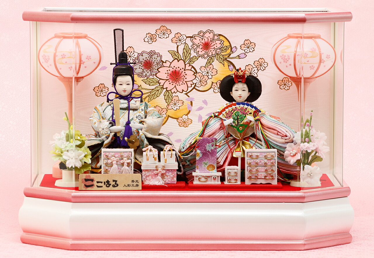 雛人形 アクリルケース飾り【P83313】日本の伝統美！雅な雛人形の世界