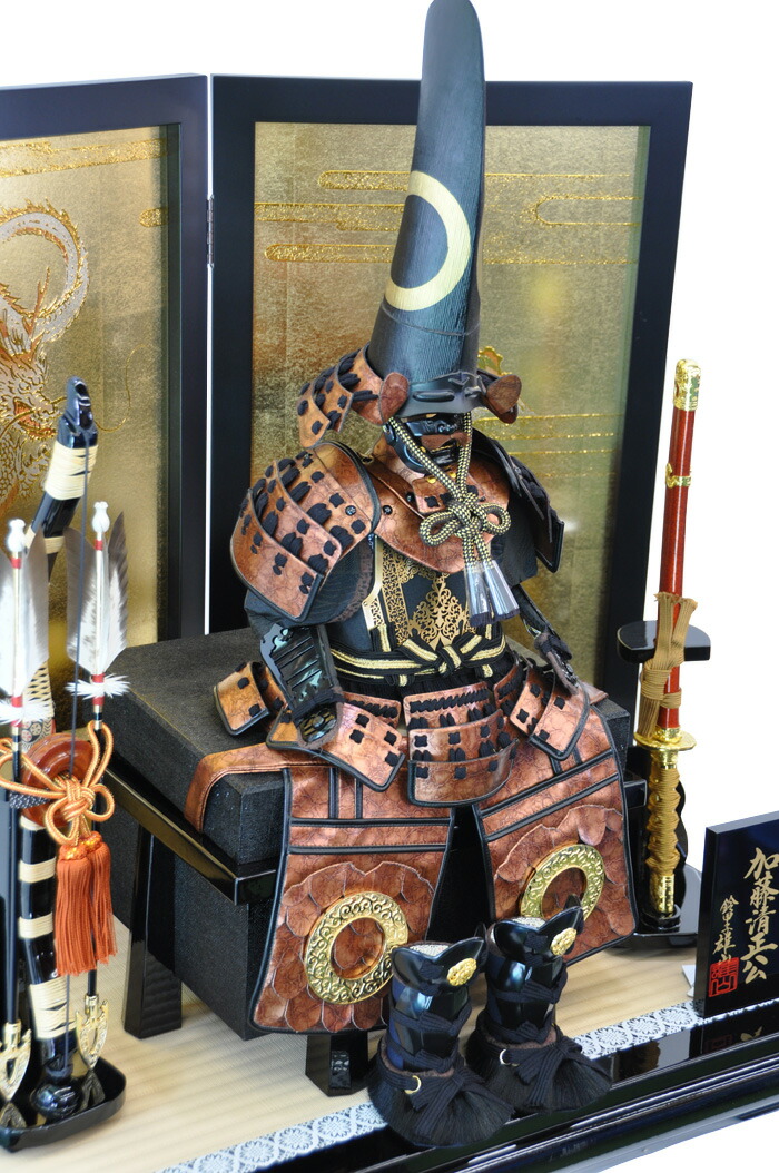 五月人形 鎧平台飾りセット【P94013】加藤清正公鎧兜飾り | 職人手作り