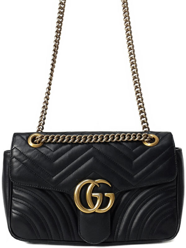 GUCCI】グッチ『GGマーモント キルティング スモール ショルダーバッグ