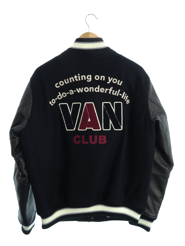 VAN CLUB】【アウター】ヴァンヂャケット『レザー切替スタジャン sizeL