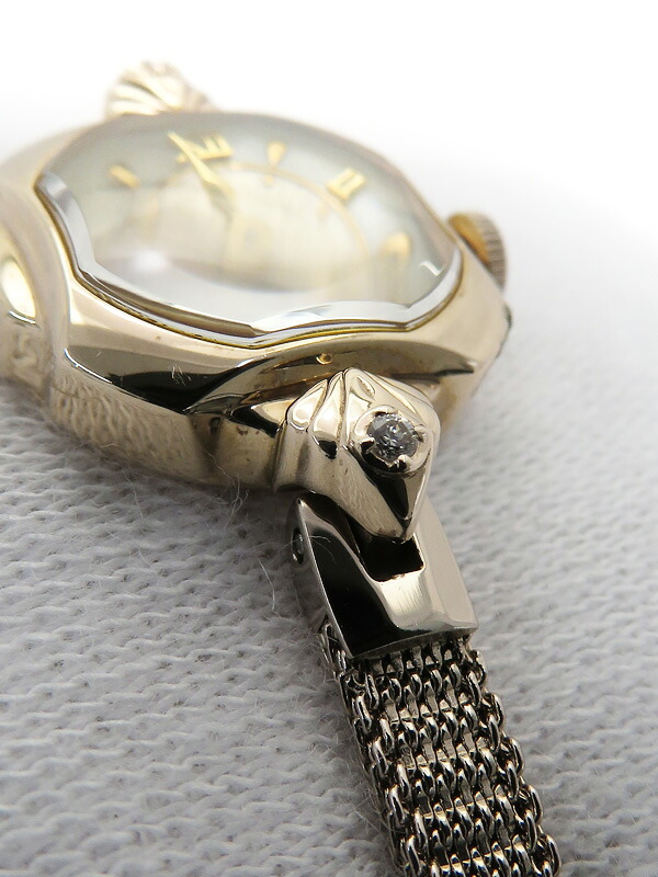 agete】アガット『クラシック スクエア ブレスレットウォッチ ダイヤ