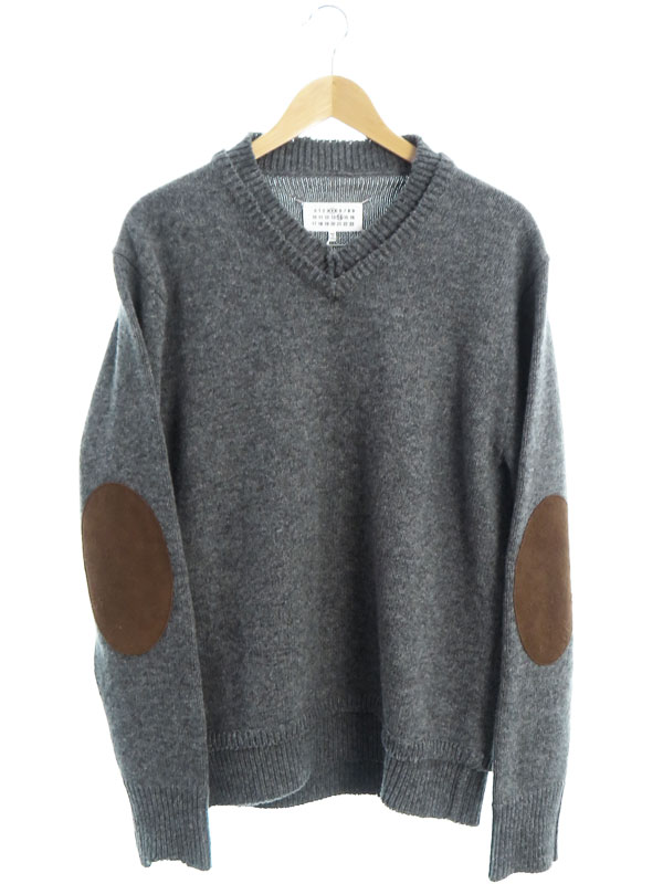 Maison Margiela】メゾンマルジェラ『4 14 Vネック エルボーパッチ