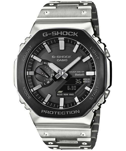 楽天市場】G-SHOCK フルメタル ブラックベゼル GM-B2100BT-1AJF メンズ