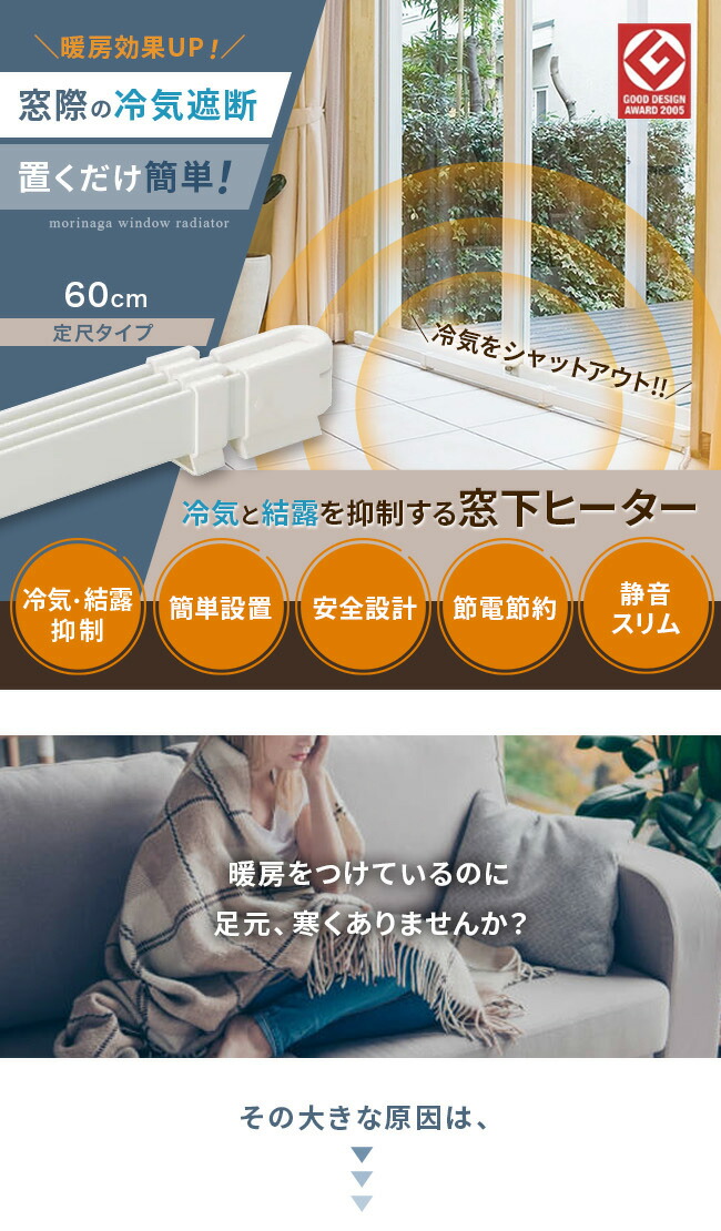 楽天市場】森永ウインドーラジエーター定尺タイプ 600mm W/R-600[窓