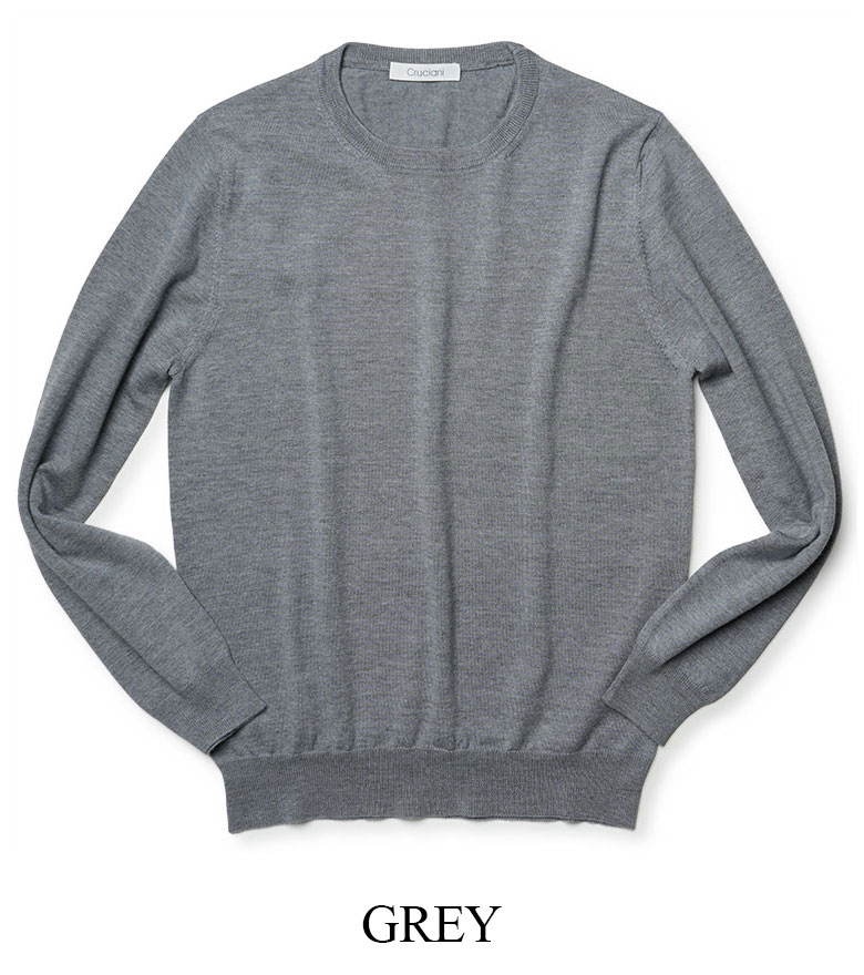楽天市場】クルチアーニ ニット クルーネック ハイゲージ 14ゲージ