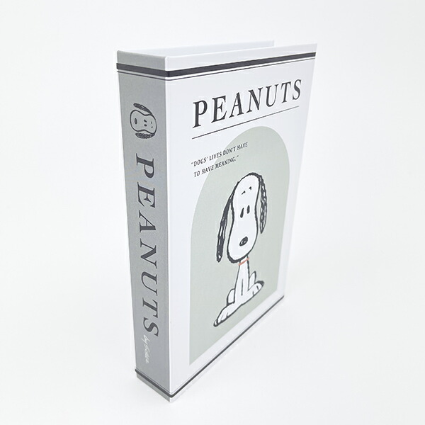 スヌーピー ブック型ボックス ロングスリム ホワイト SNOOPY