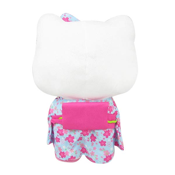 ハローキティ ぬいぐるみ M 水色 桜着物 4548643098450 - キャラクター