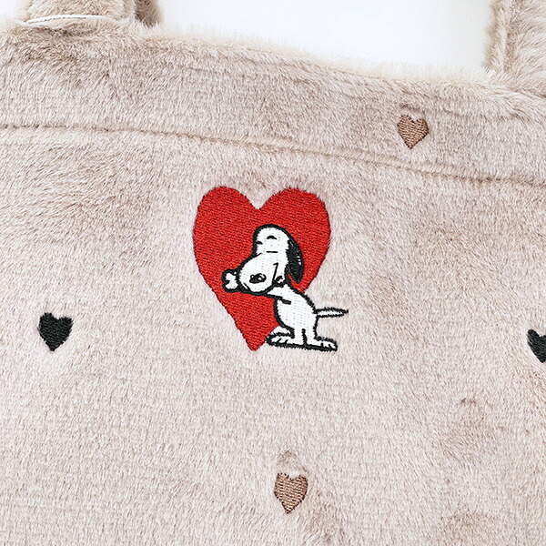 スヌーピー ボアハート トートバッグ SNOOPY