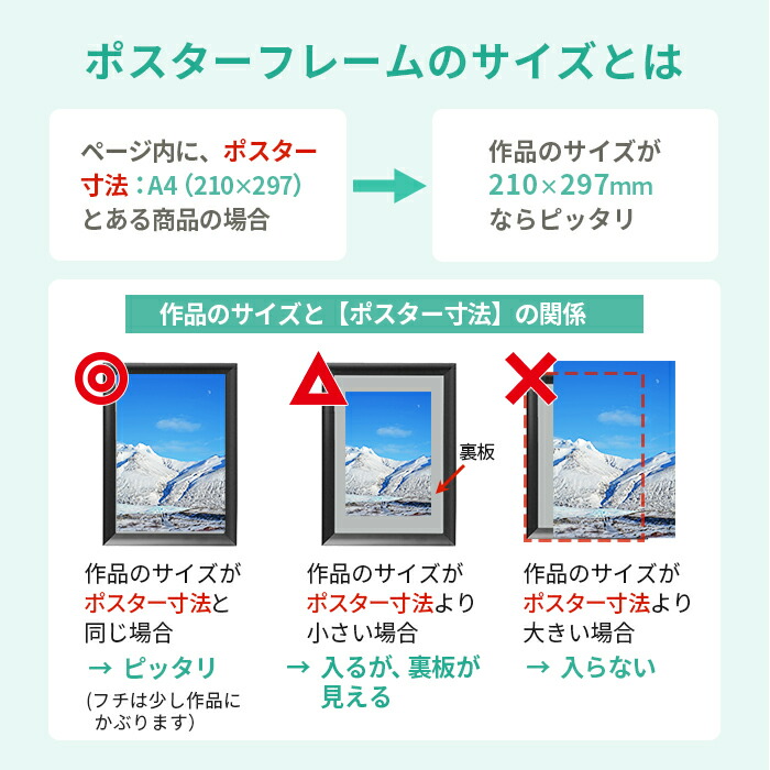 楽天市場】ポスターフレーム A3 サイズ 297×420mm オストレッチ