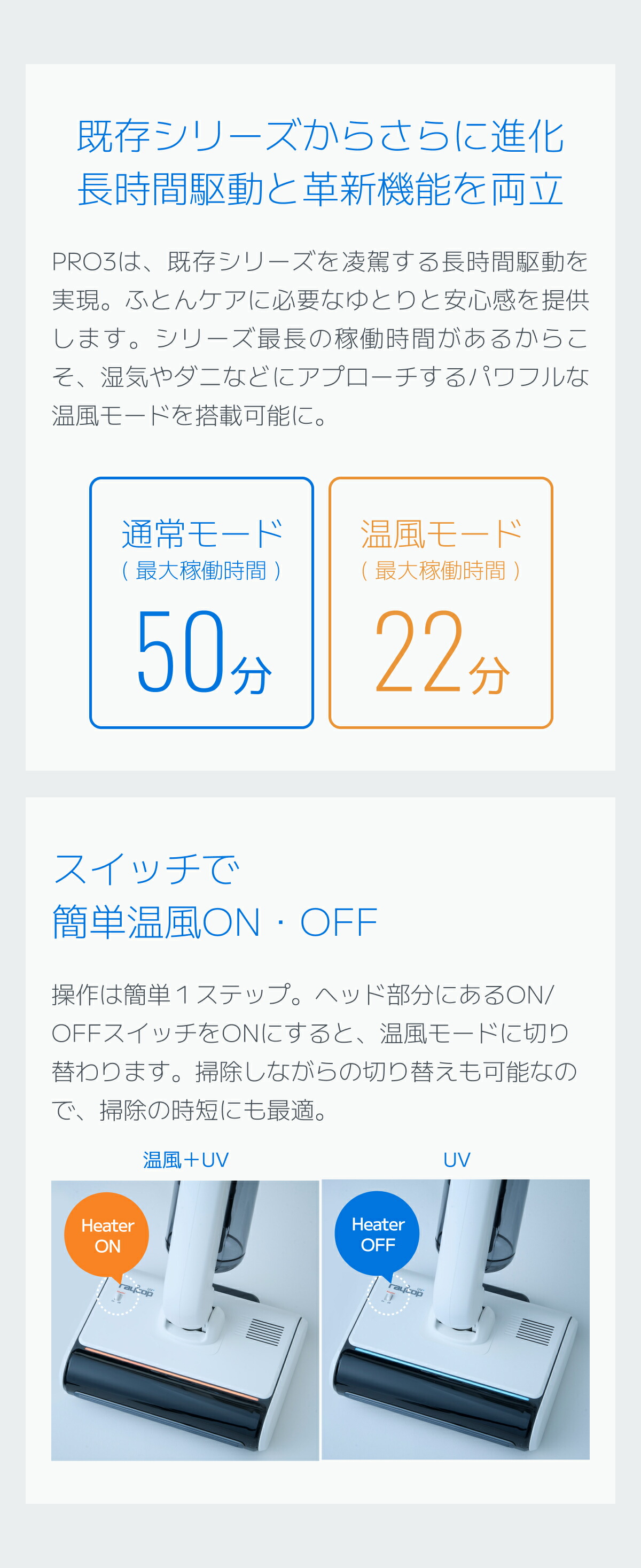 楽天市場】【温風モデル】コードレス 65度温風モデル／レイコップ 布団