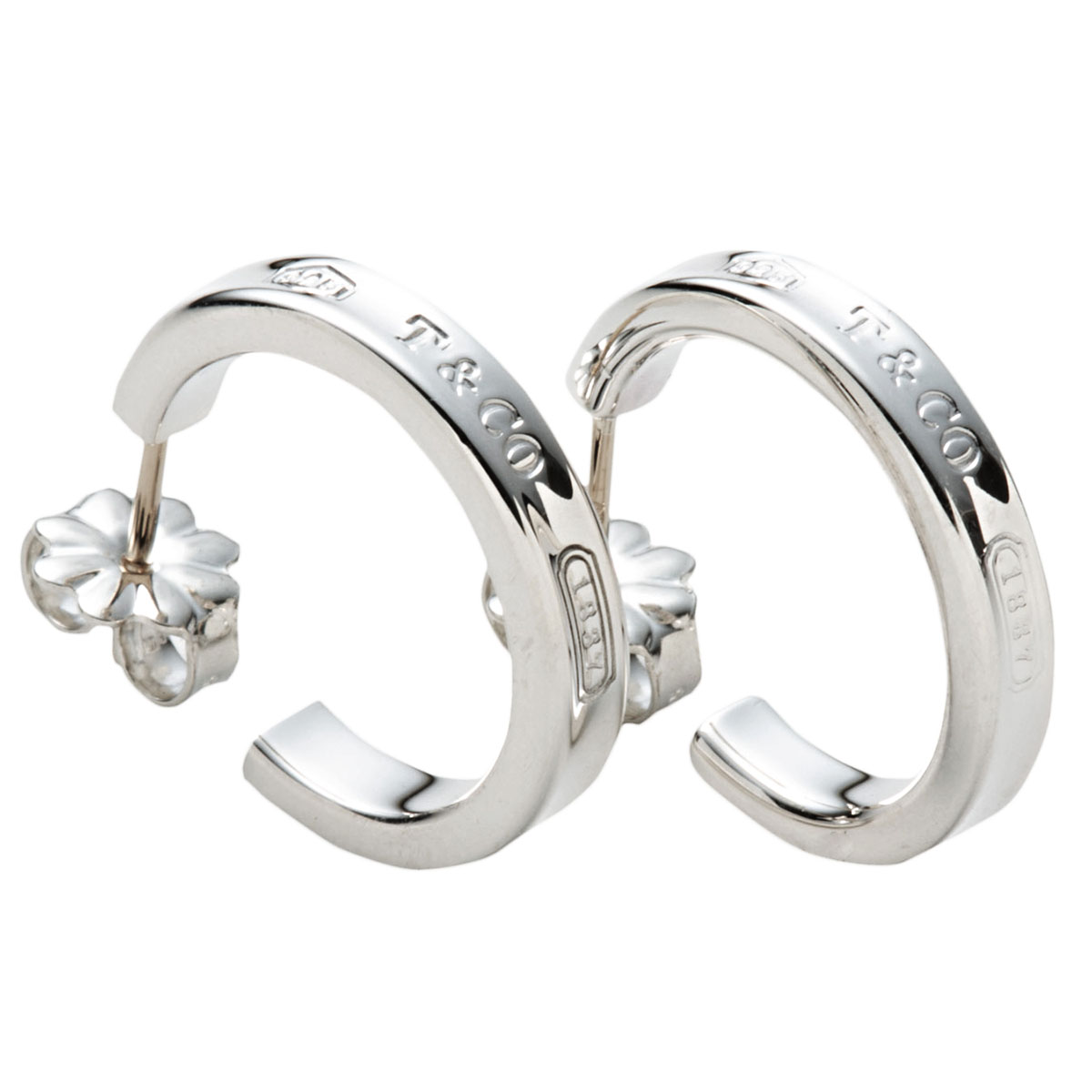 楽天市場】Tiffany.co ティファニー ピアス ナローフープ TIFFANY&Co