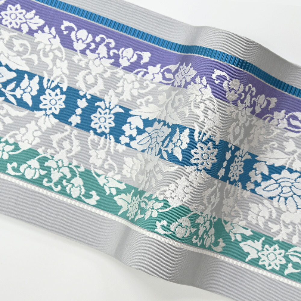 博多織 博多帯 半幅帯 博多小袋帯 長尺 森博多織 謹製 正絹