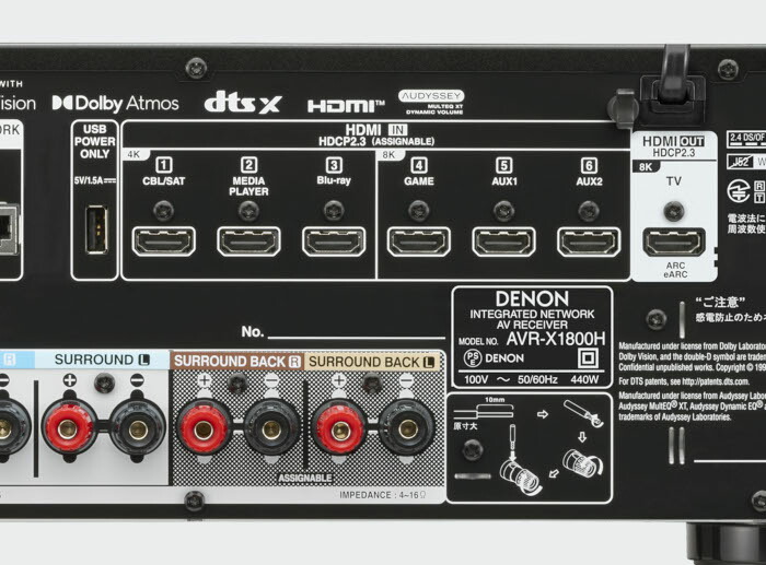 DENON AVR-X1800H 7.2ch AVサラウンドレシーバー AVRX1800HK | アンプ
