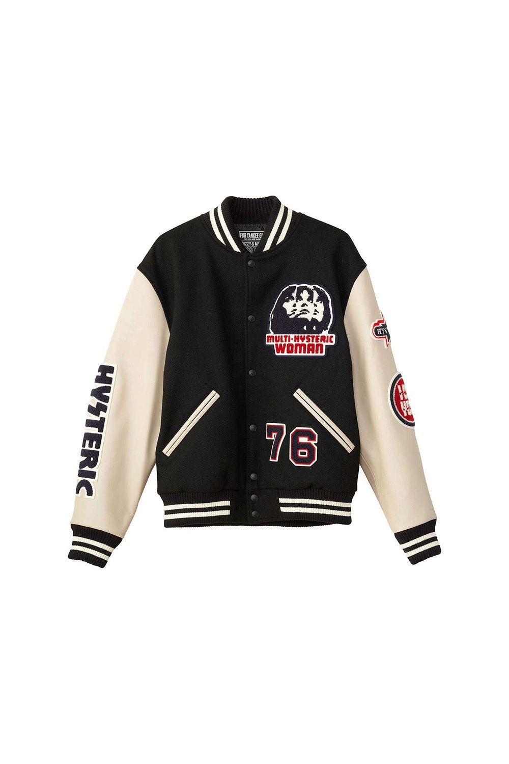 HYSTERIC GLAMOUR - SPEAK NO EVILワッペン スタジャン / ブラック | Tempt