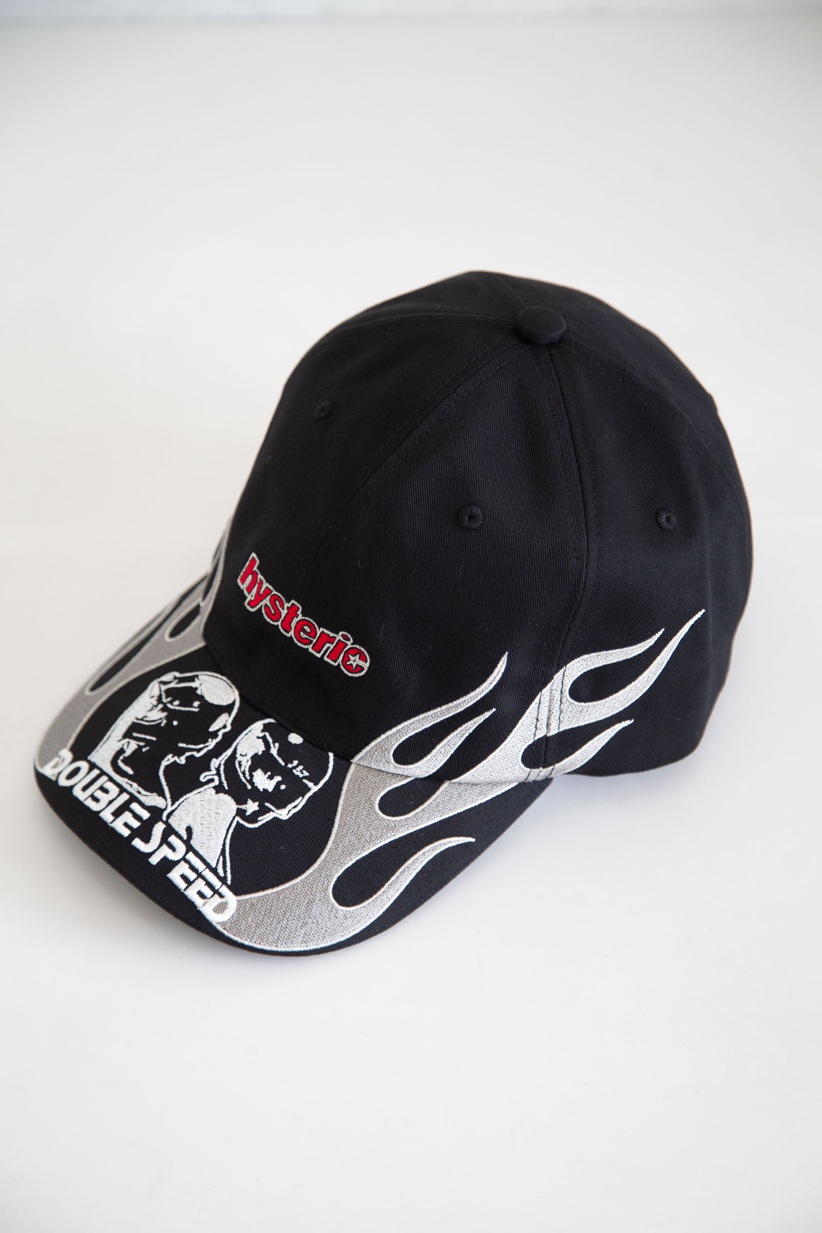 HYSTERIC GLAMOUR - DOUBLE SPEED刺繍 キャップ / ブラック | Tempt