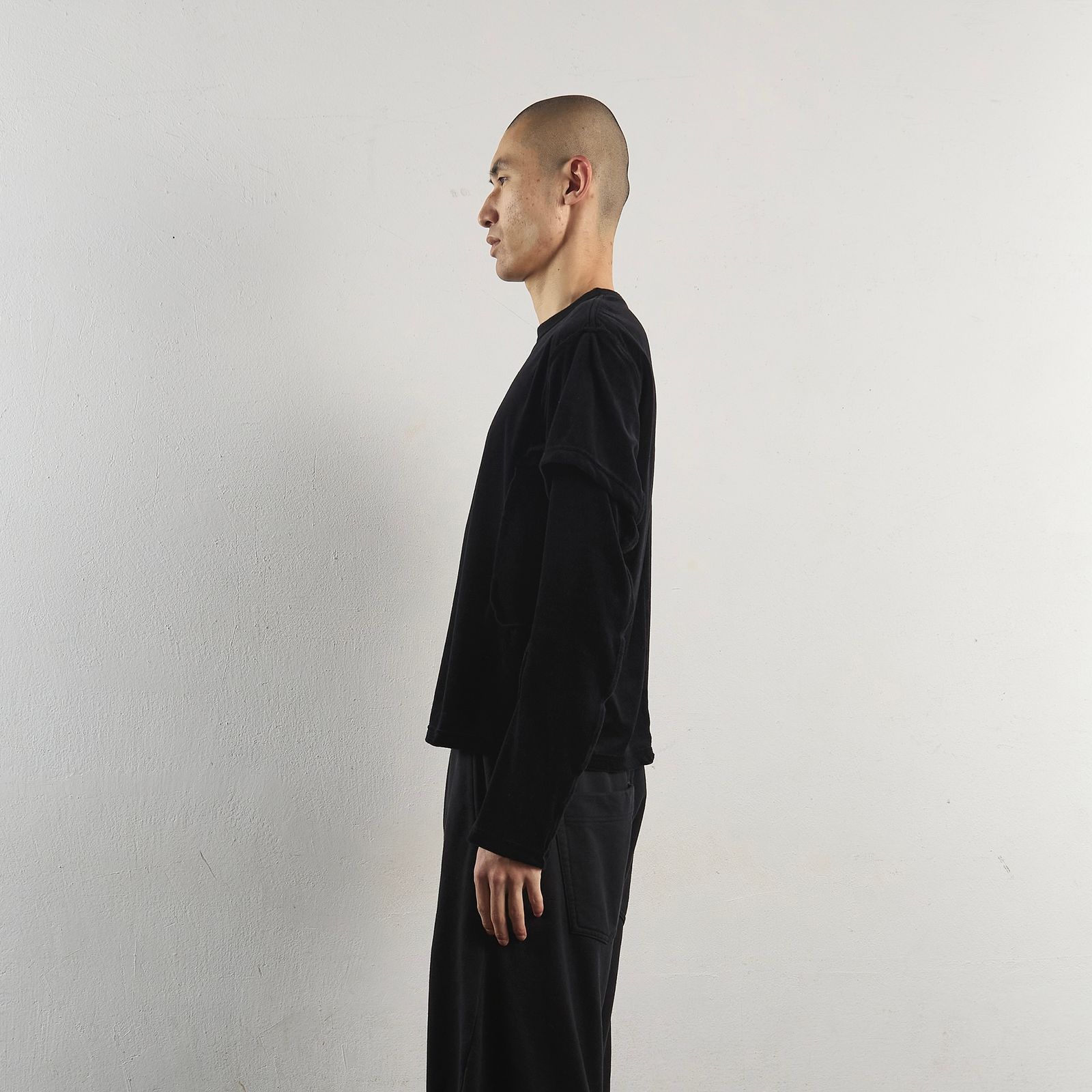 NVRFRGT - 【残りわずか】Velour Double Layer Long Sleeve T-shirt