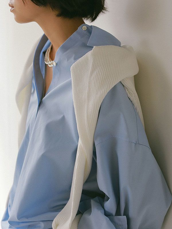 ETRE TOKYO - オーバーサイズギャザーシャツ - PINK | ADDICT WEB SHOP