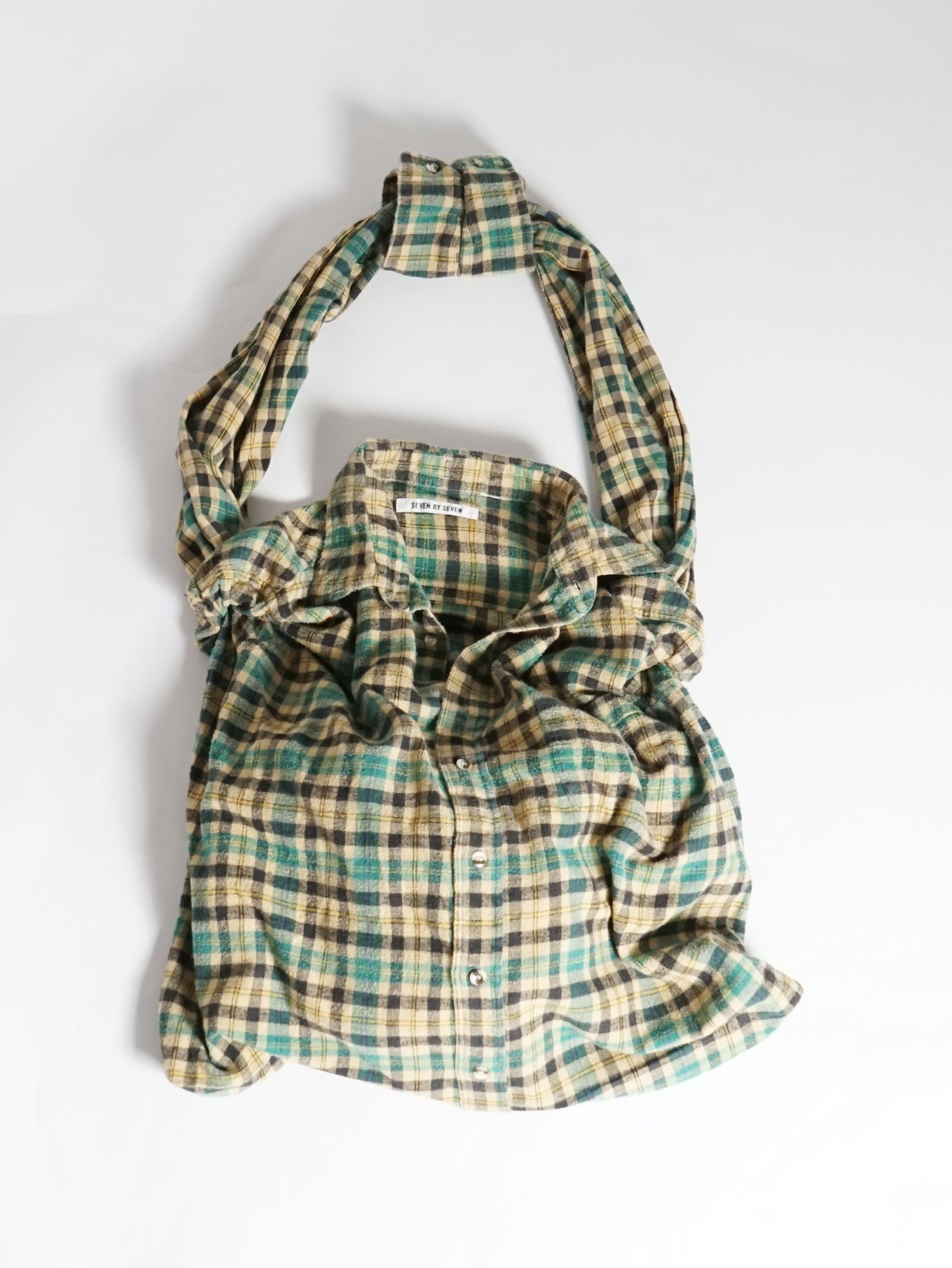 SEVEN BY SEVEN - リワーク シャツ バッグ - REWORK SHIRT BAG - A