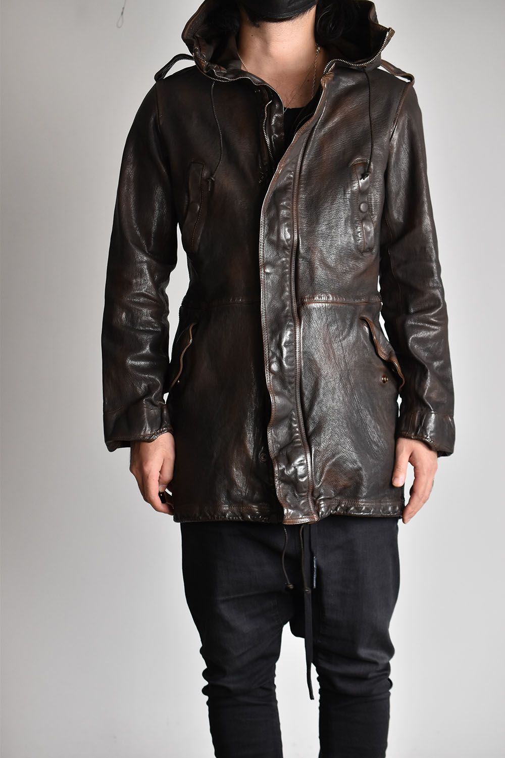 ISAMU KATAYAMA BACKLASH - Goat Leather Mods Coat