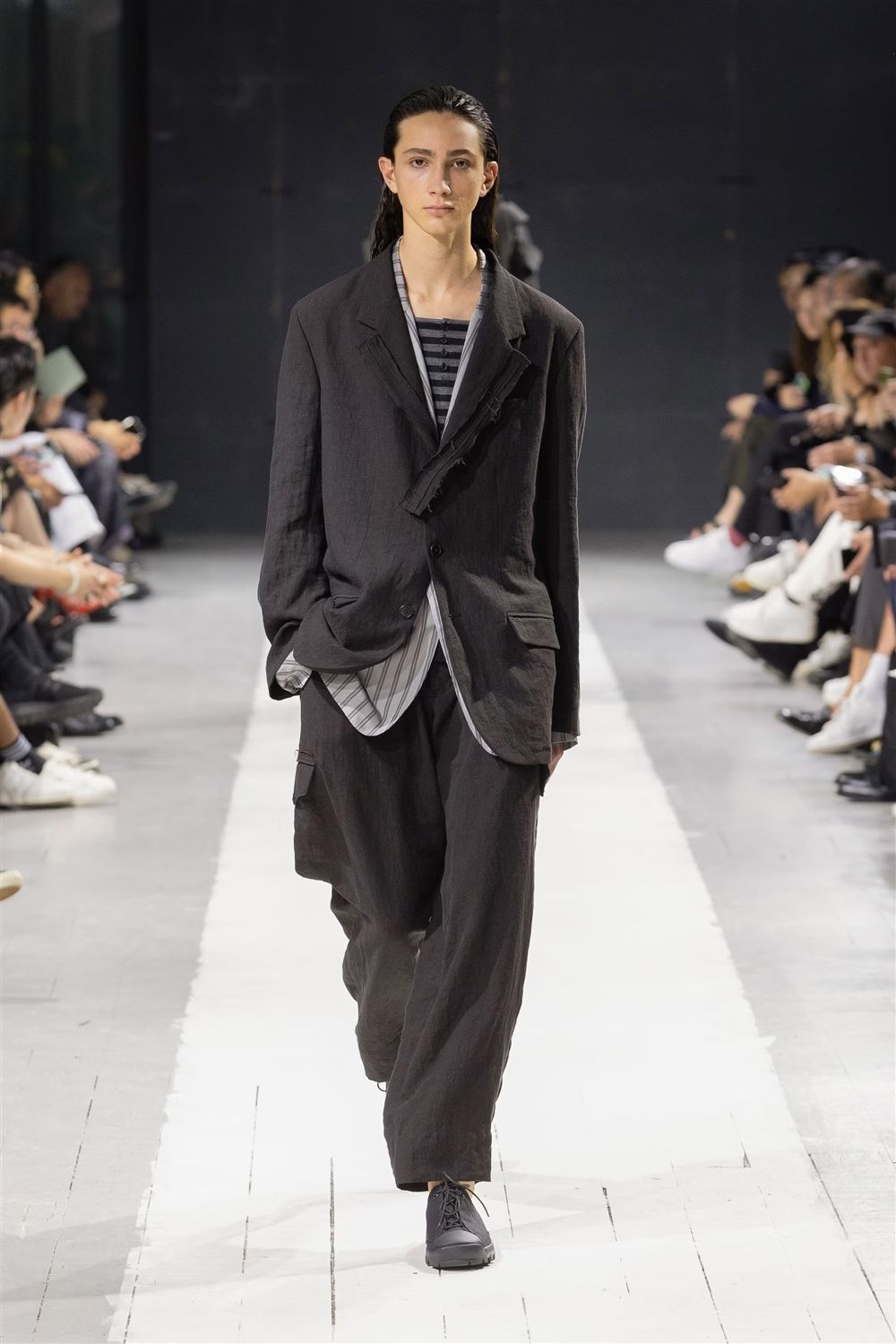 yohji yamamoto - Y's for men | 飾り布3BJKT / 3つ釦リネンジャケット