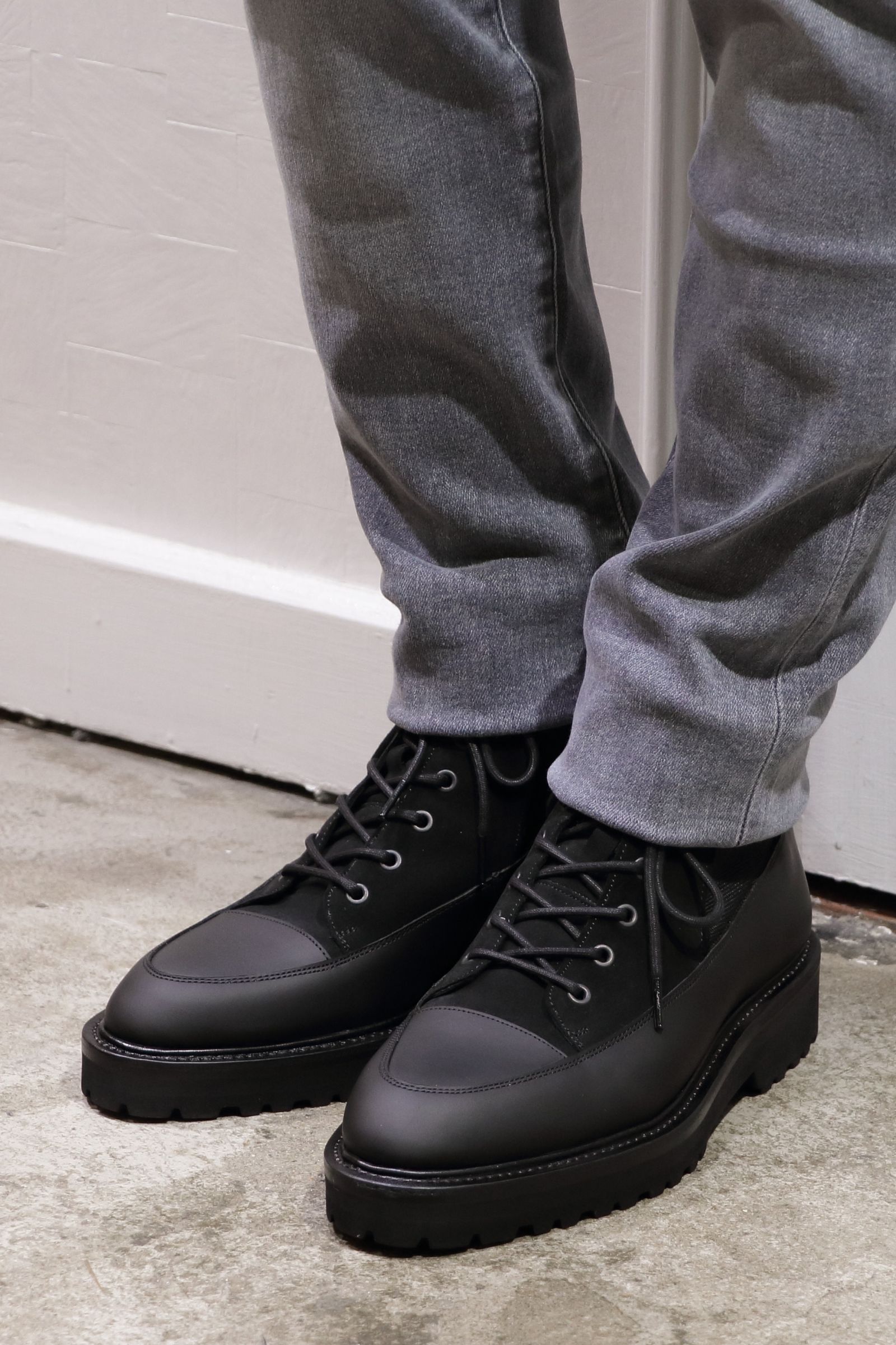 WH - 【干場スペシャル】 ラバー × スエード レースアップ