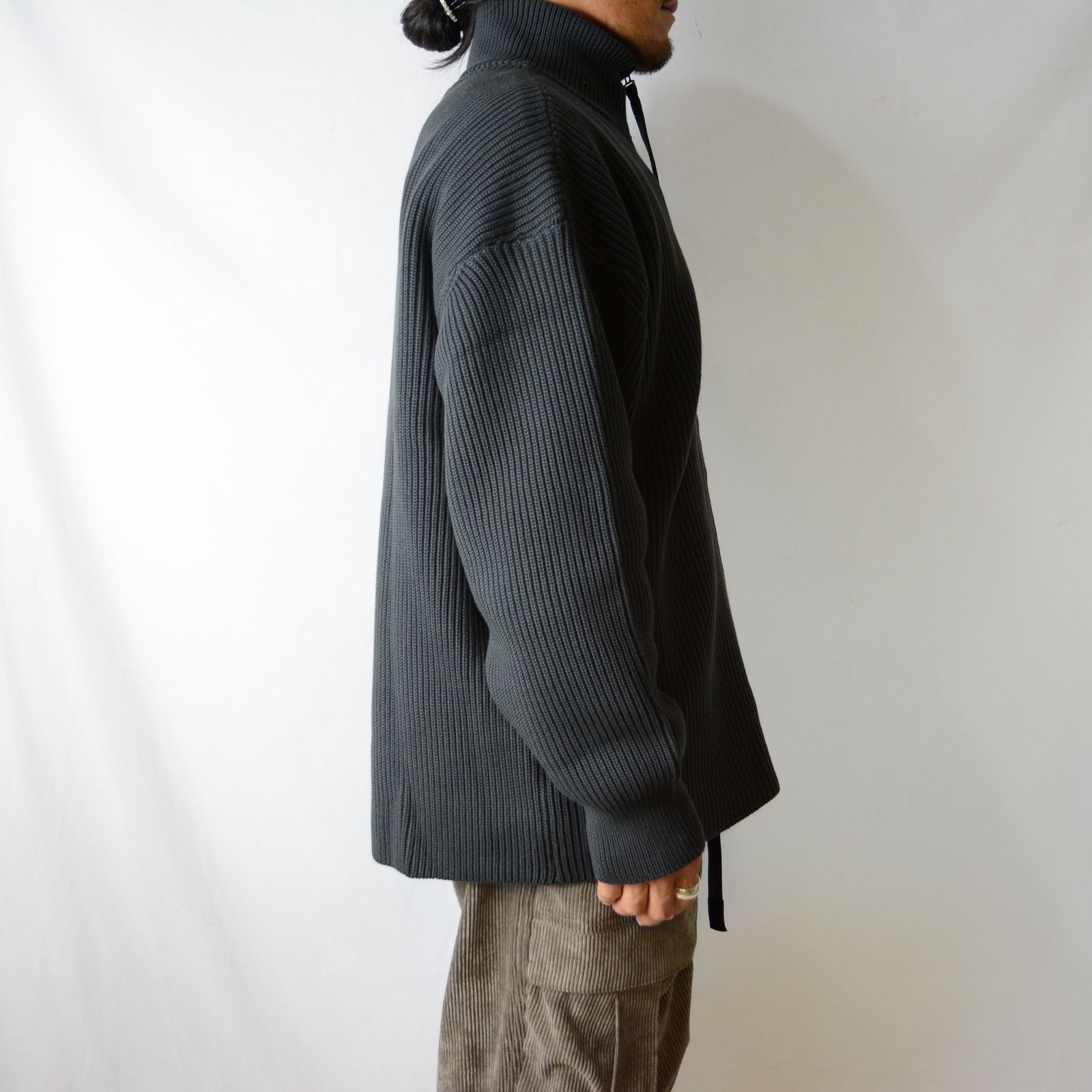 N.HOOLYWOOD - DRIVERS KNIT （CHARCOAL） / ドライバーズ ニット