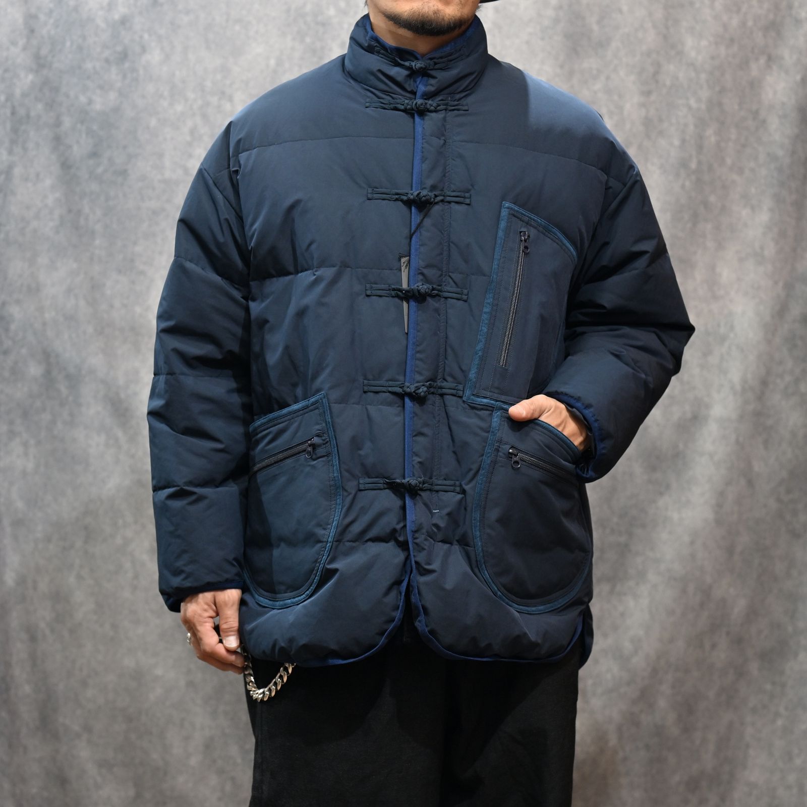 Porter Classic - WEATHER CHINESE DOWN JACKET （BLACK）｜チャイナ