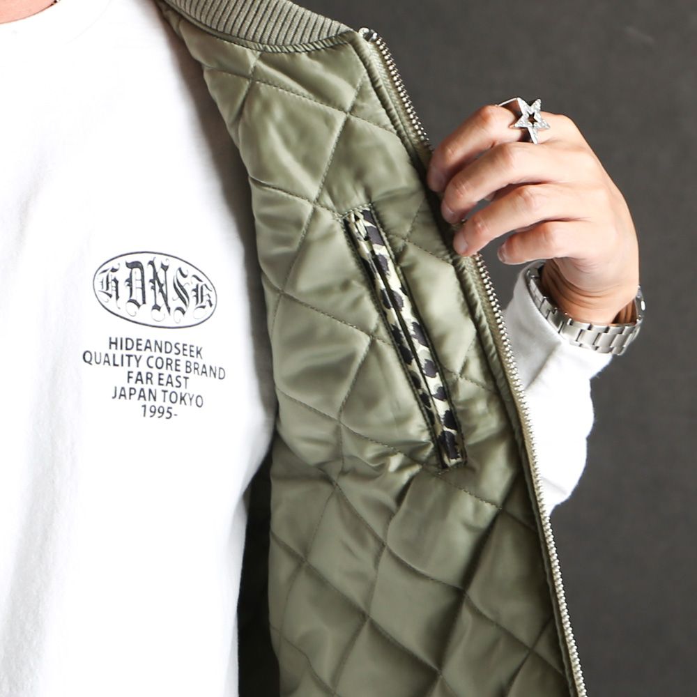 HideandSeek - Camo Zip Work Vest - BLK Camo / ワークベスト / HJ