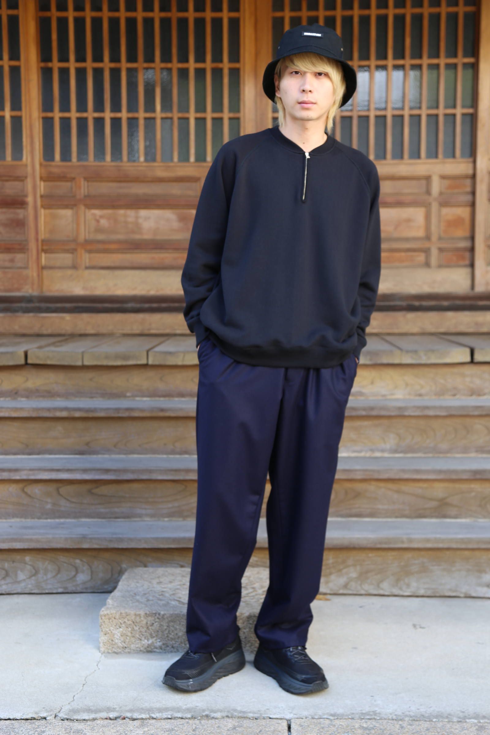 Graphpaper(グラフペーパー)LOOPWHEELER for Graphpaper HalfZip Sweat