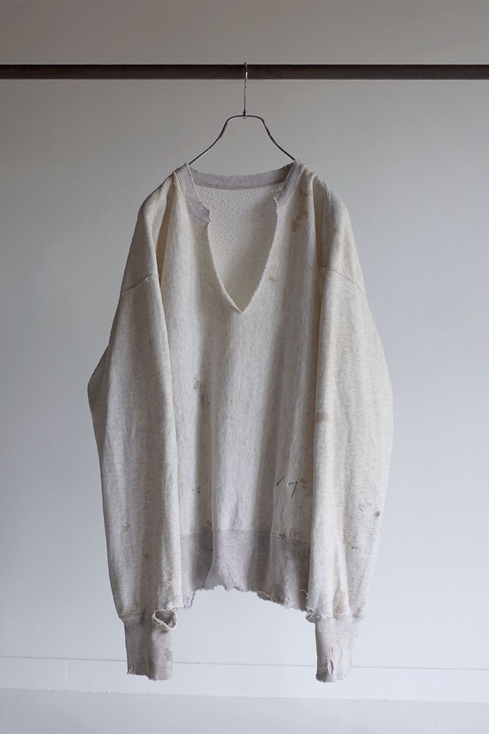 ANCELLM - CRASH CREWNECK SWEAT SHIRT/H.IVORY | NapsNote