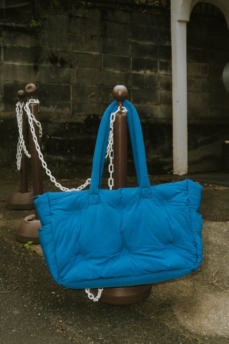 Knuth Marf - big quilt bag / ビッグキルティングバッグ (ブルー
