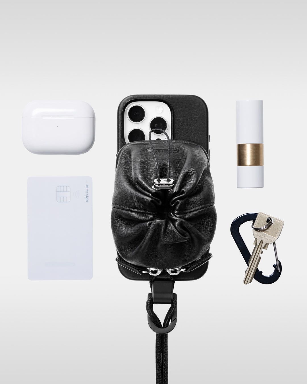 objcts.io - ショルダーレザーパース (マシュマロ) | Sir online store