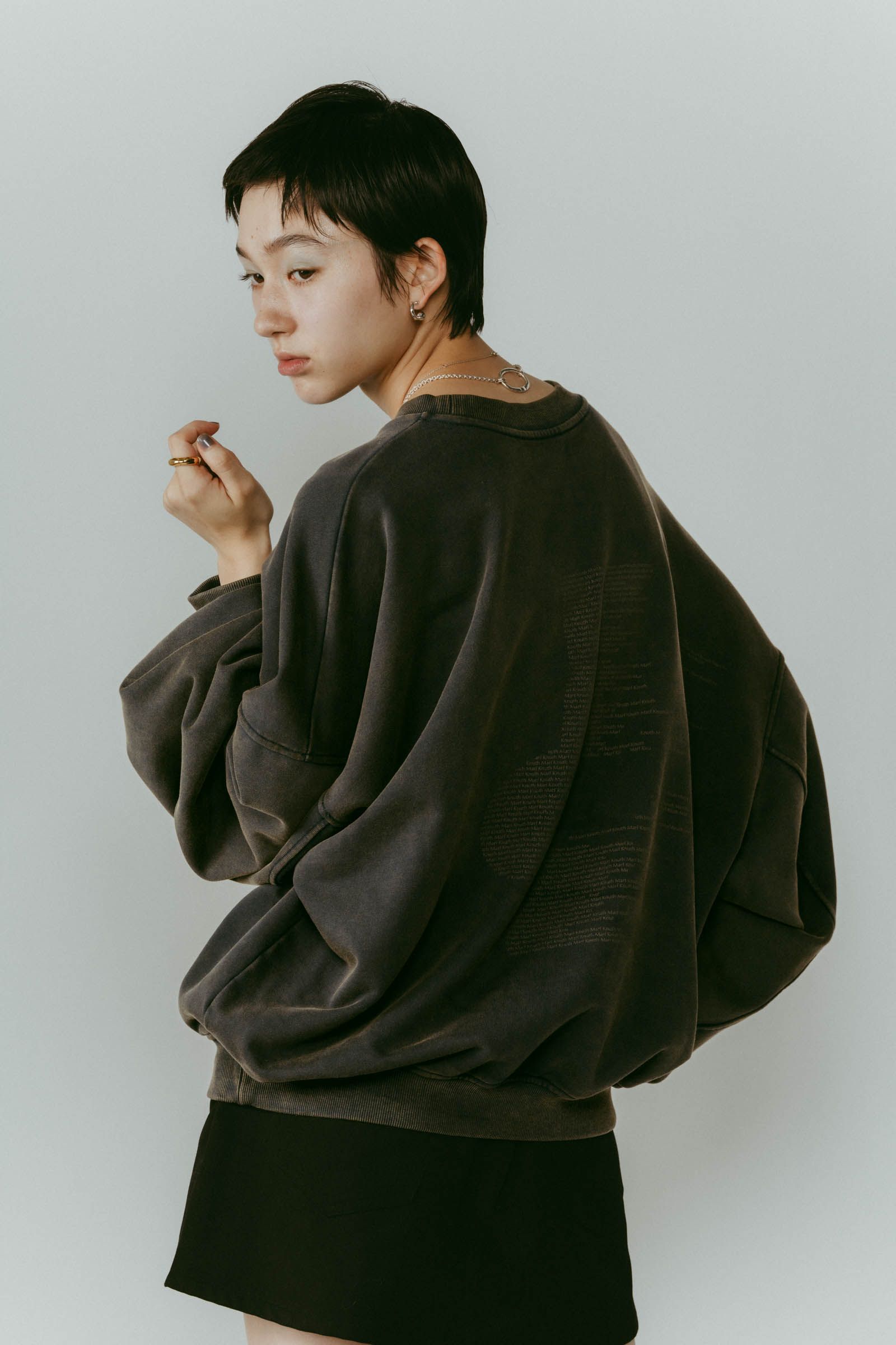 Knuth Marf - Kerror design sweat(unisex) (Navy) / Kエラーデザイン