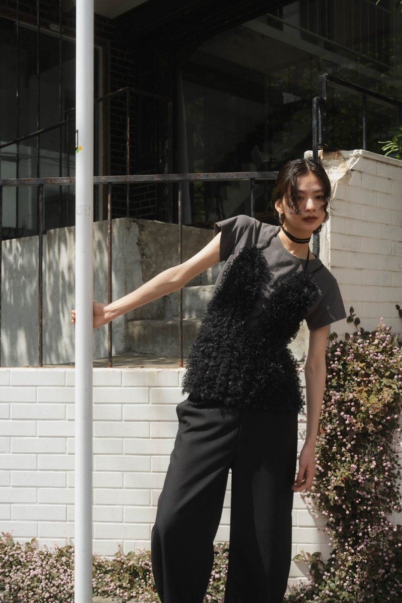 Knuth Marf - U neck tulle bustier / Uネック チュールビスチェ