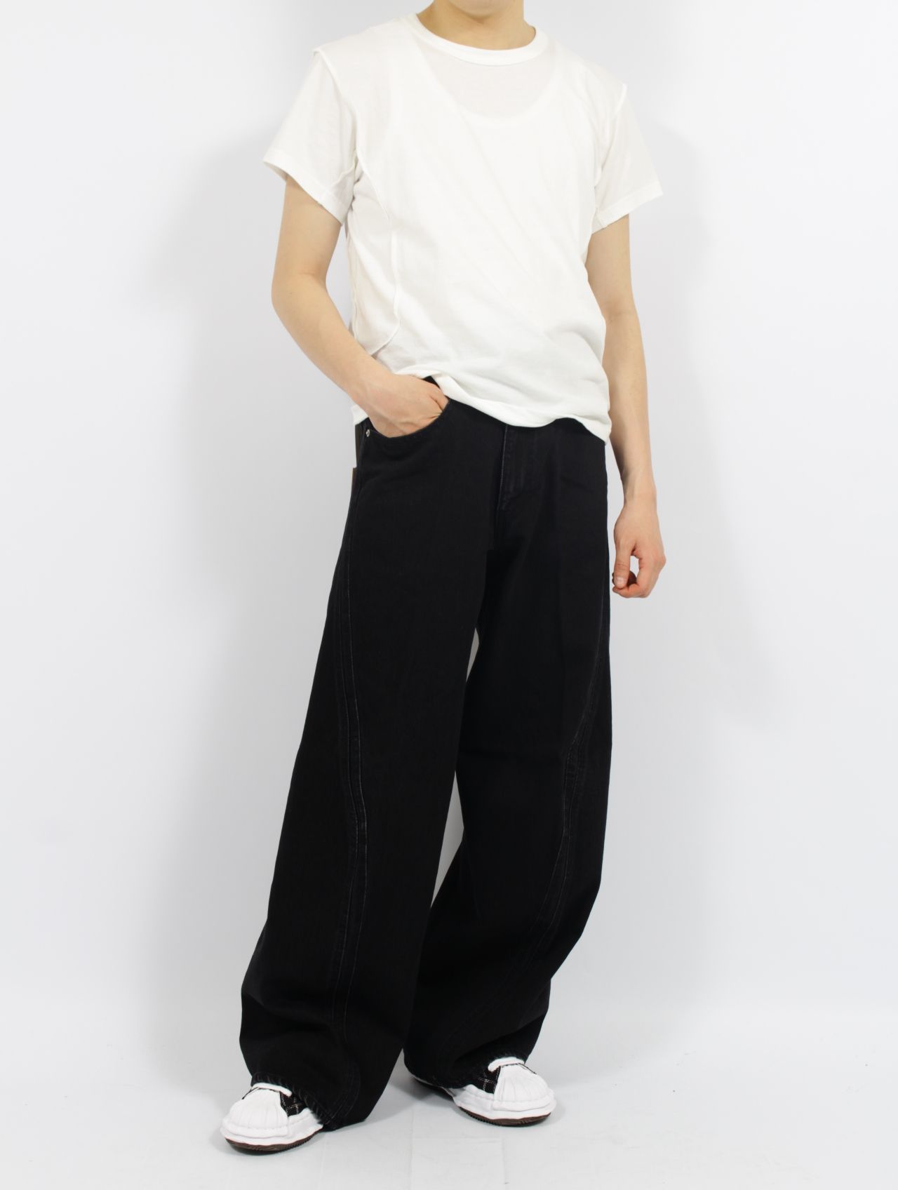 NVRFRGT - 【26SS】3D ツイステッド ワイド レッグ ジーンズ デニム